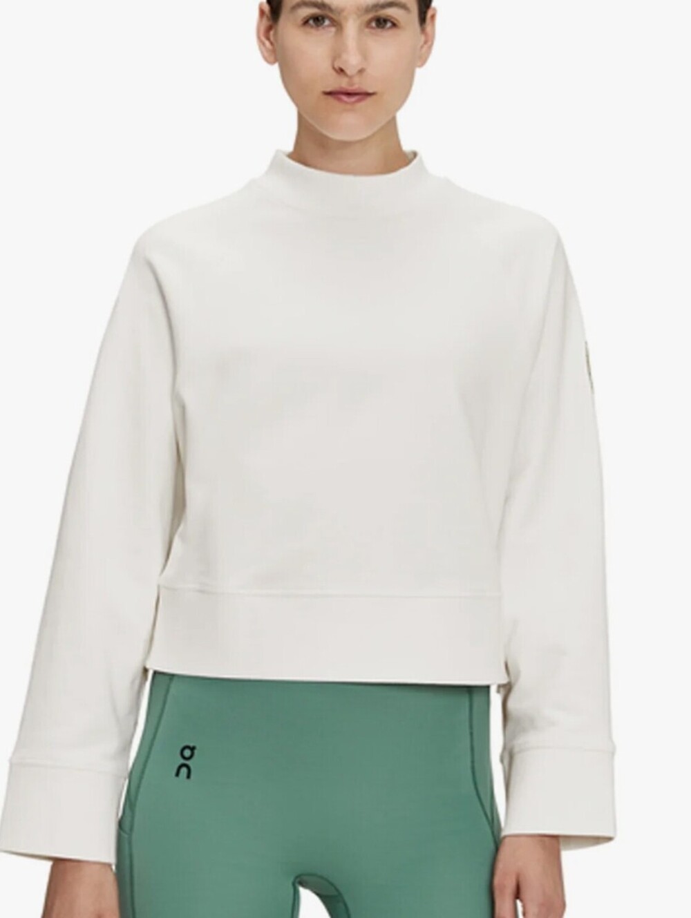 On Running Women's Undyed White Cotton Crew Neck Sweatshirt - Size - Medium